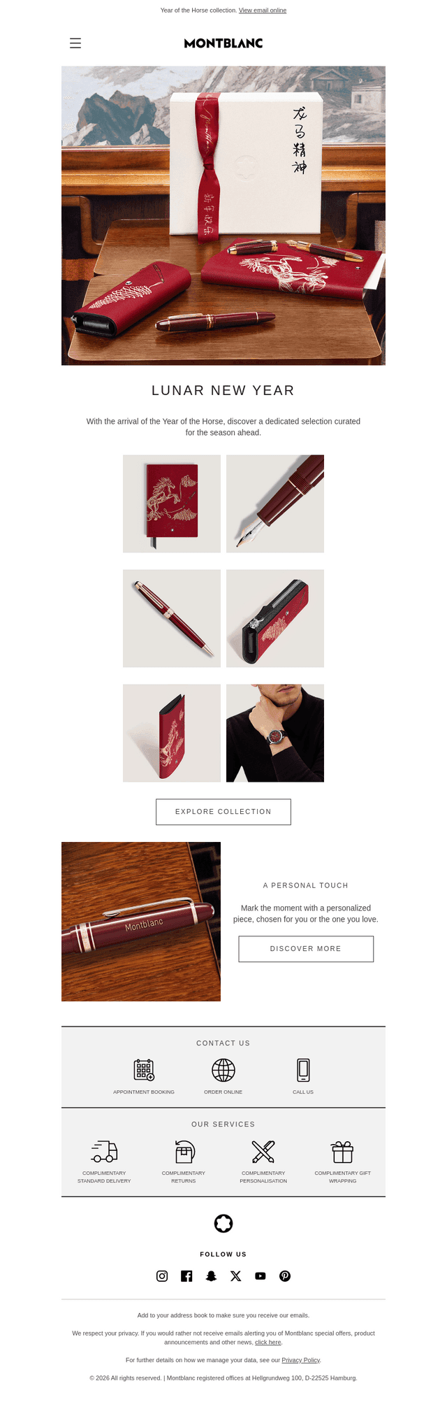 Montblanc email from Tue, Feb 17, 2026