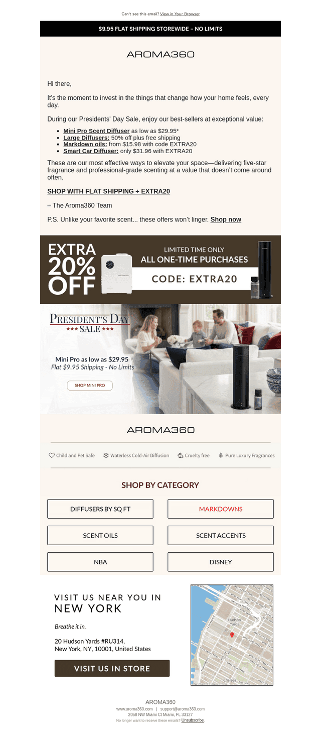 Aroma360 email from Tue, Feb 17, 2026