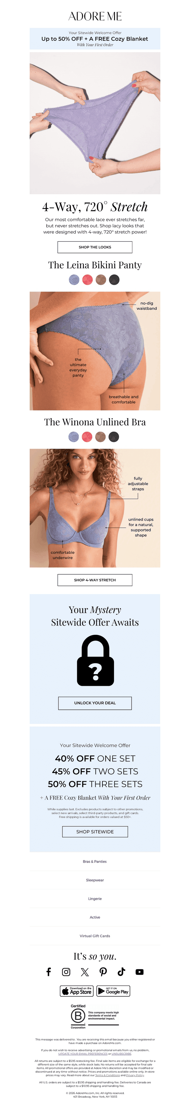 NEW: 4-Way Stretch Lace