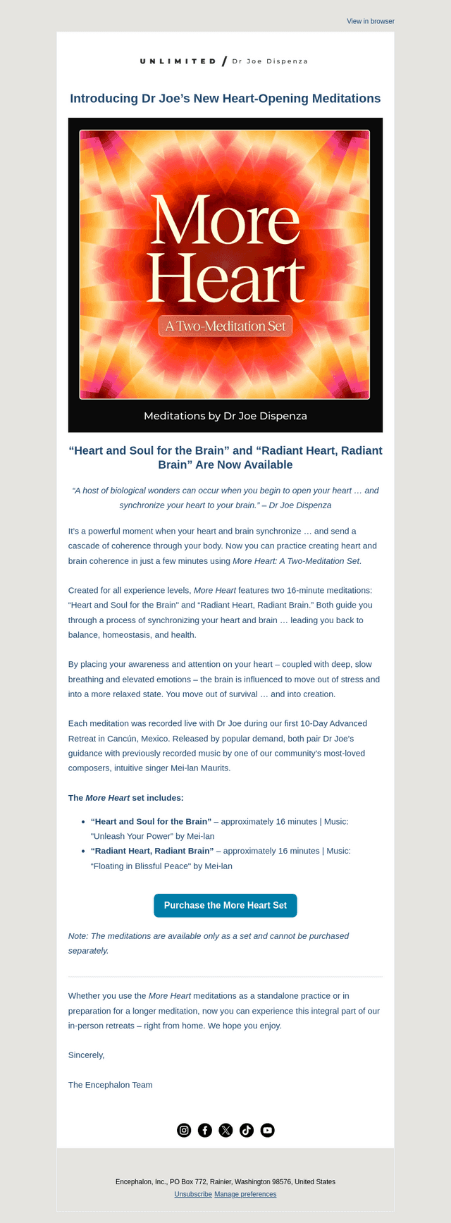 Introducing "More Heart: A Two-Meditation Set"