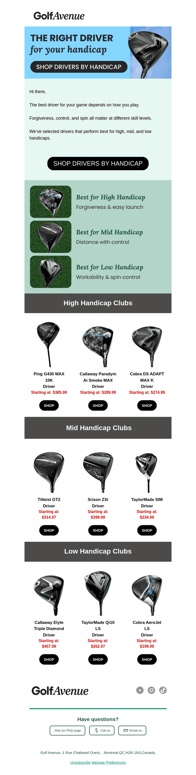 One driver doesn’t fit every golfer