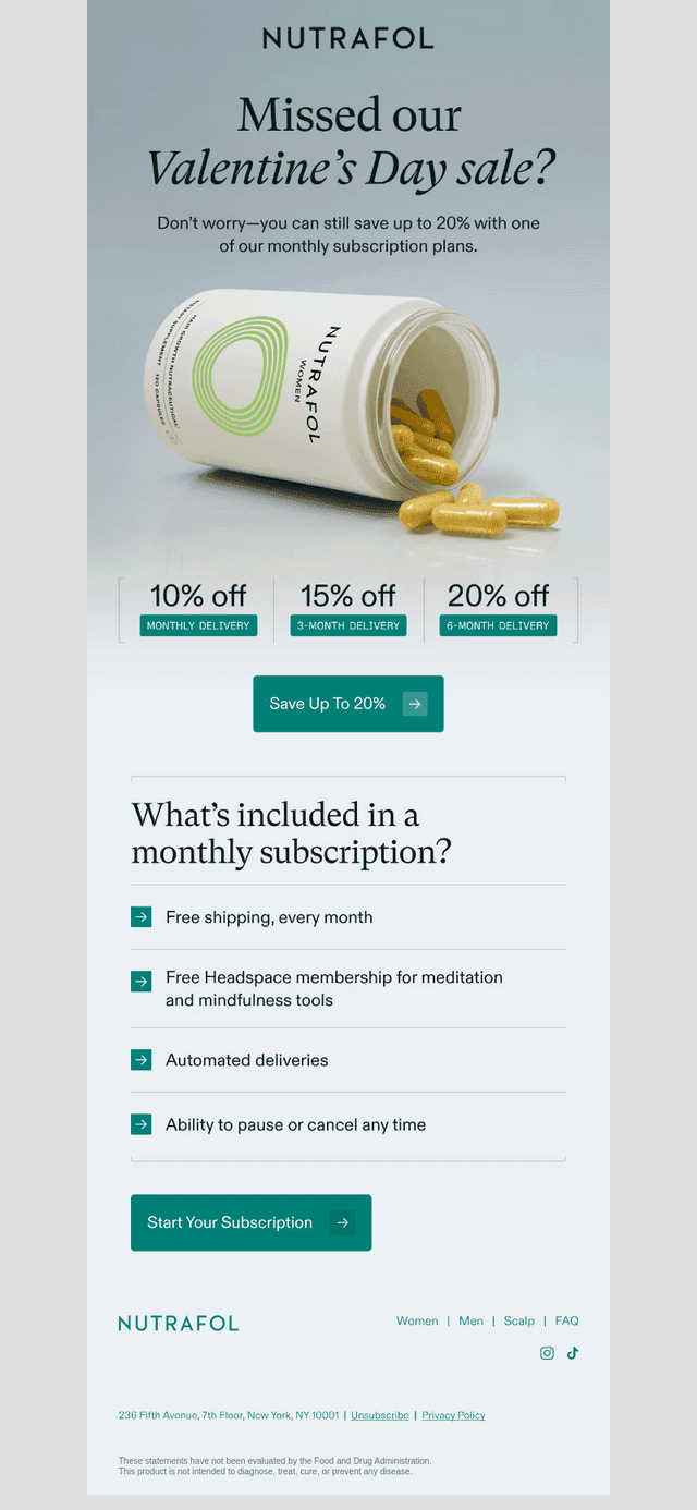 Nutrafol email from Wed, Feb 18, 2026
