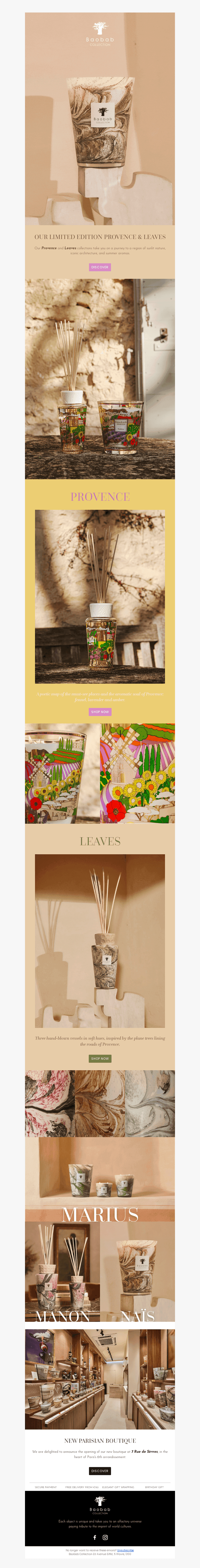 Our limited edition Provence & Leaves