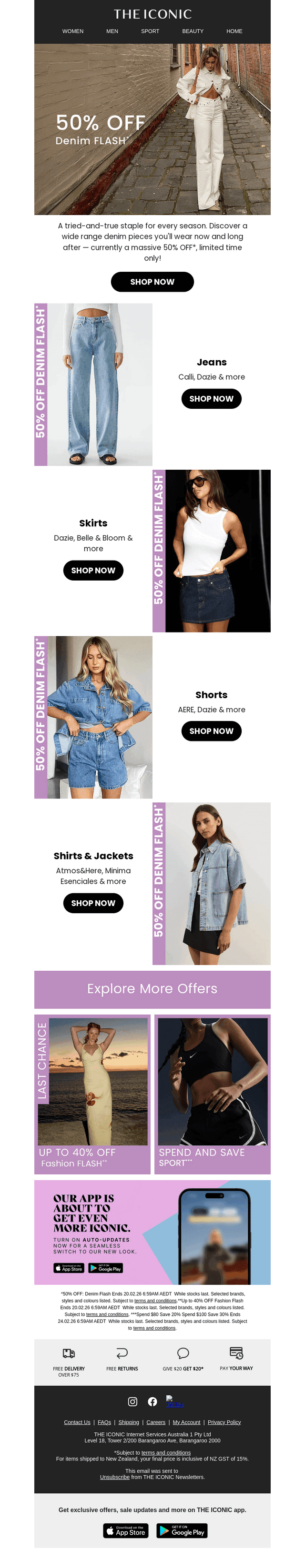 FLASH SALE: 50% OFF Denim ⌛