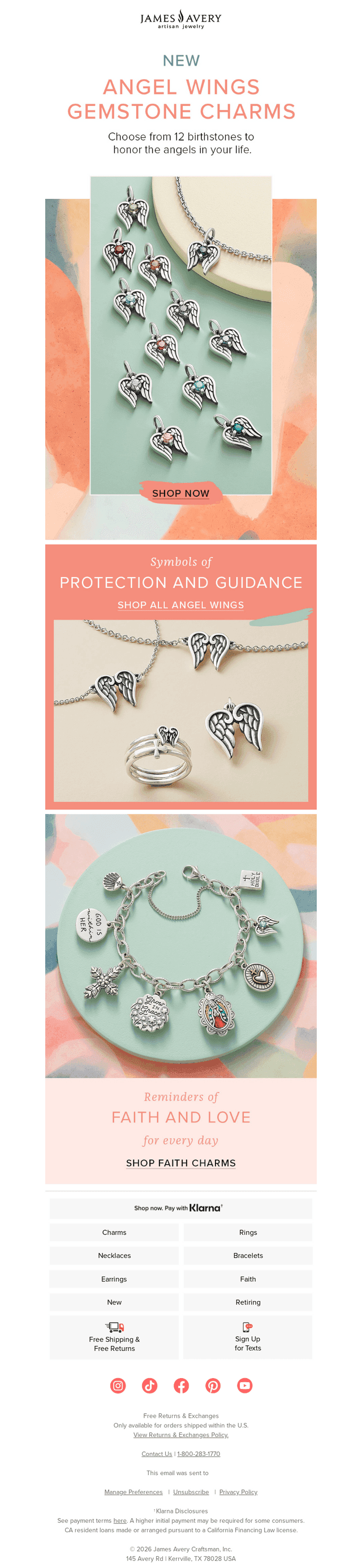 NEW Angel Wings Gemstone Charms