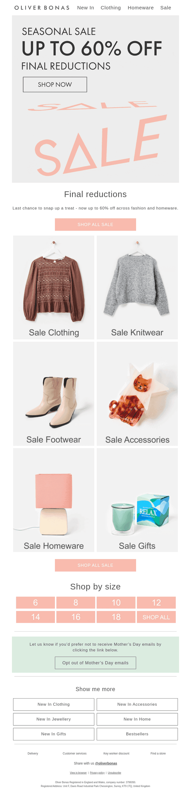 Up to 60% off | Final reductions