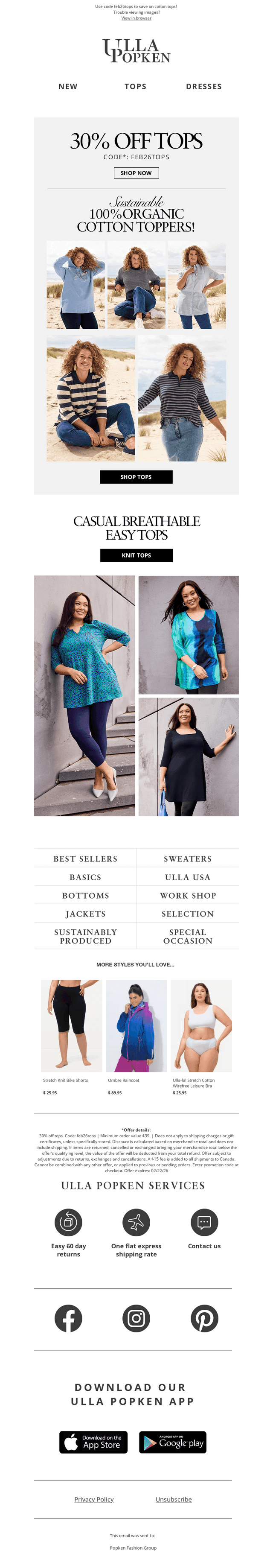 Ulla Popken USA email from Thu, Feb 19, 2026