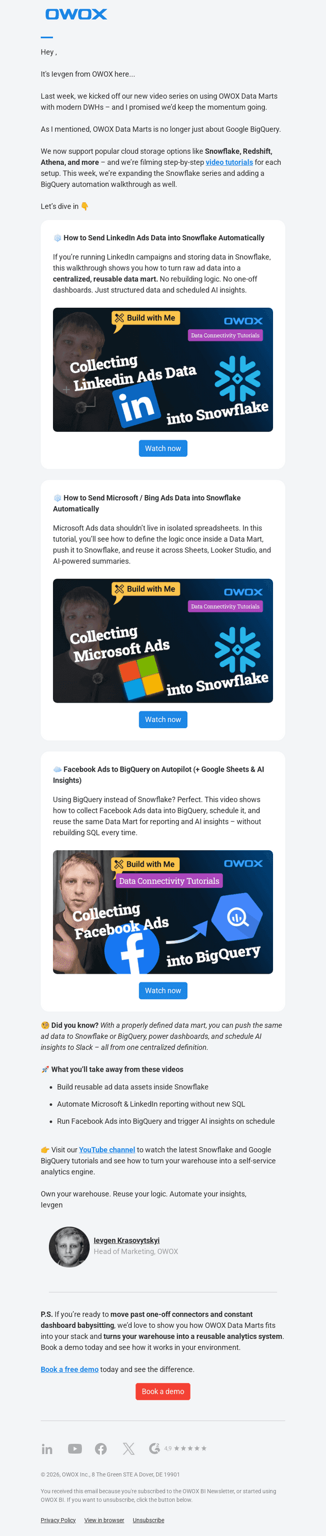 [New Videos] 🚀 Snowflake & BigQuery on Autopilot – 3 New Tutorials