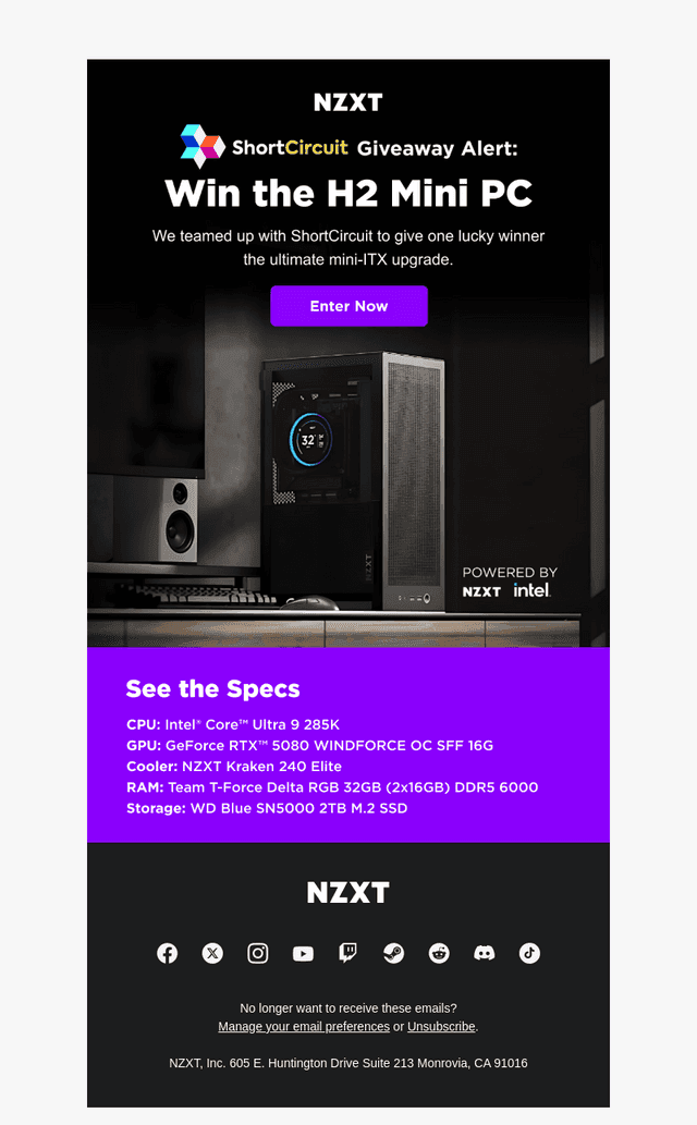 NZXT email from Thu, Feb 19, 2026
