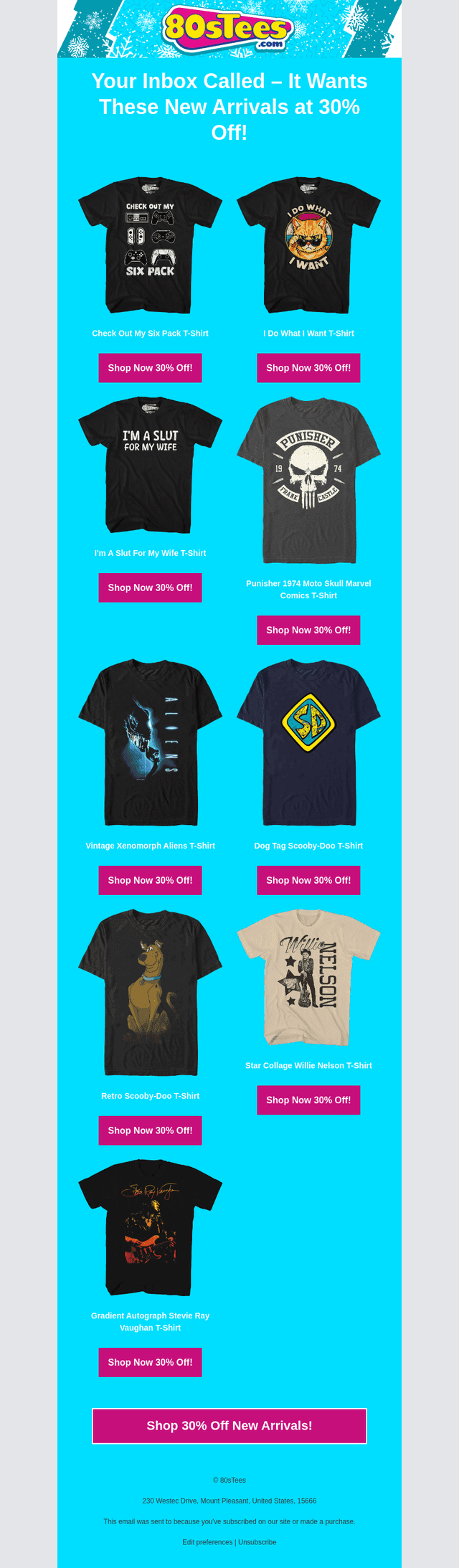 Secret Stash: Fresh 80sTees Arrivals!