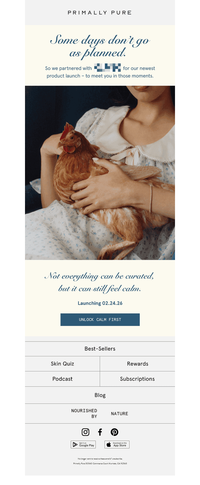 Primally Pure Skincare email from Sat, Feb 21, 2026