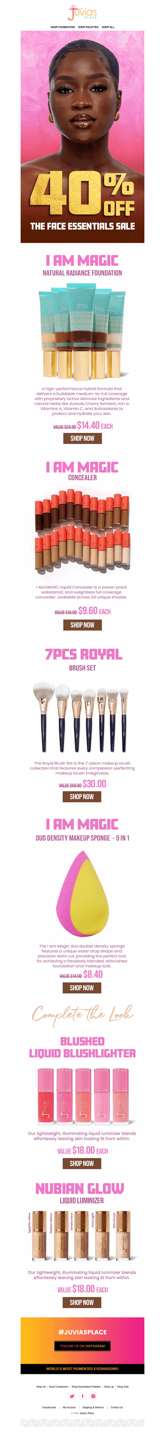 40% OFF Face Essentials Sale