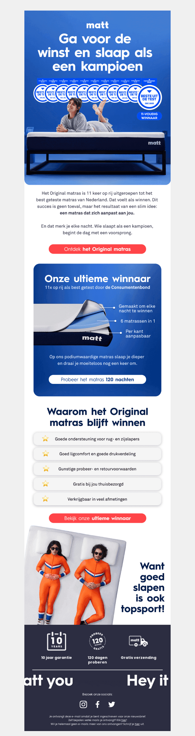 Slaap als een kampioen