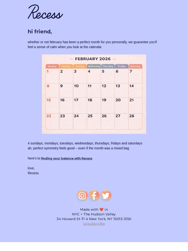 february 2026 is the perfect month