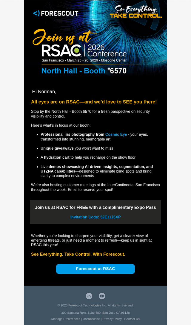 See Everything. Take Control. Booth N6570 at RSAC