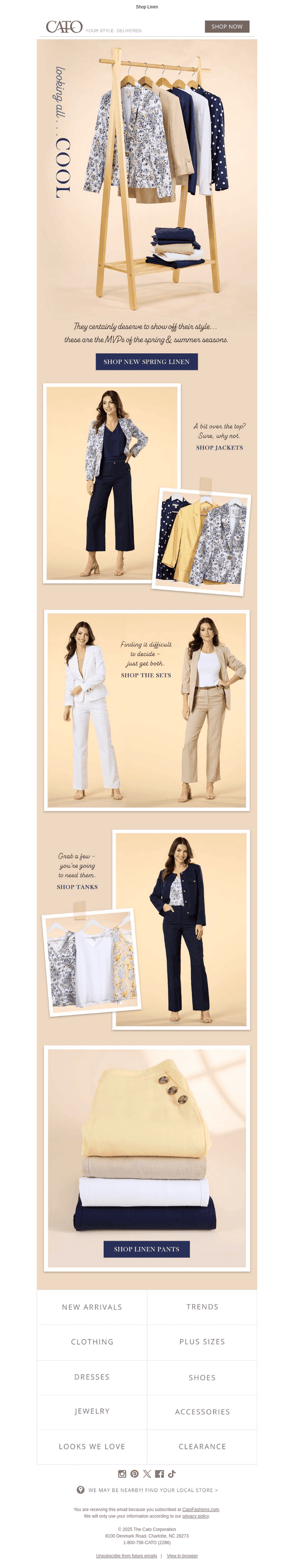 New Linen Styles are IN!
