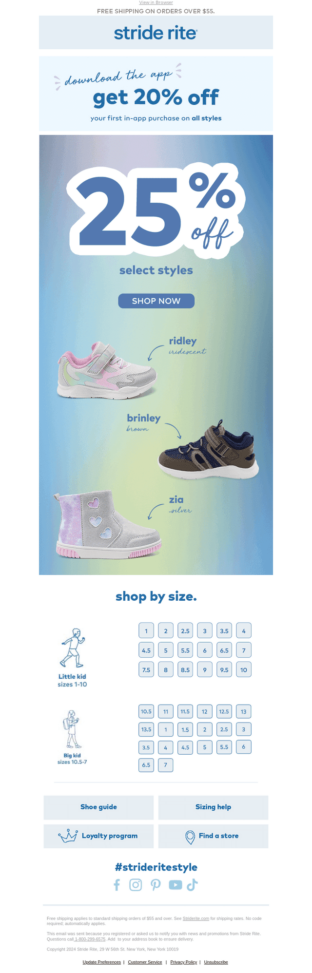 Stride Rite email from Mon, Feb 23, 2026