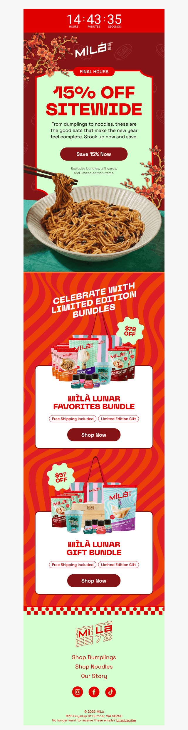 🥟 FINAL 🥟 CALL 🥟 FOR SAVINGS