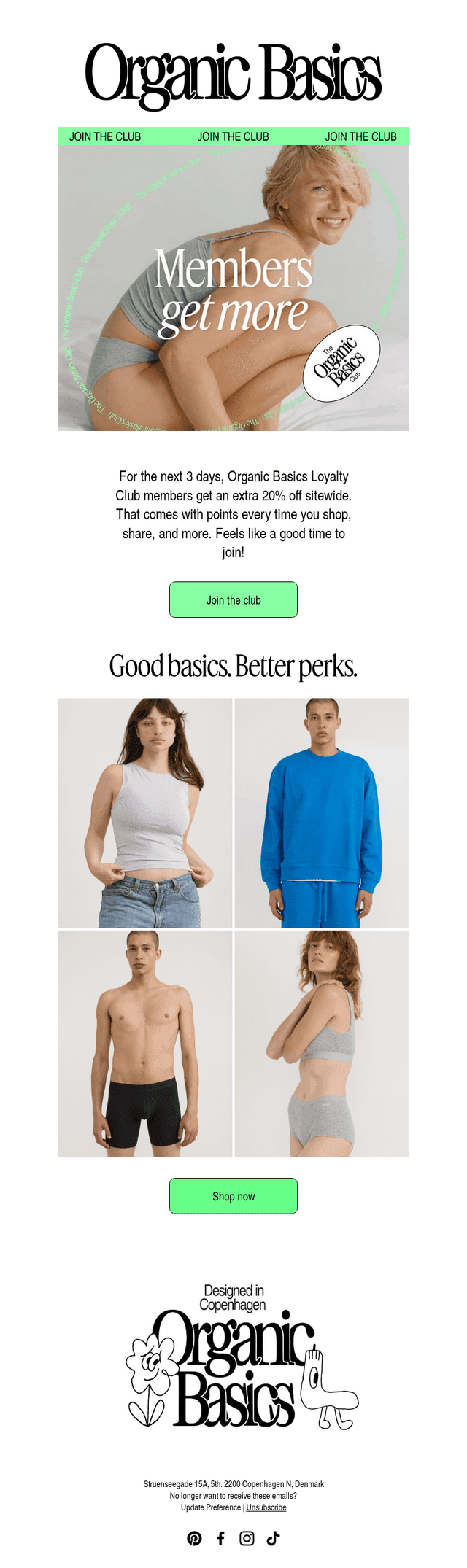 Join the club, get 20% off