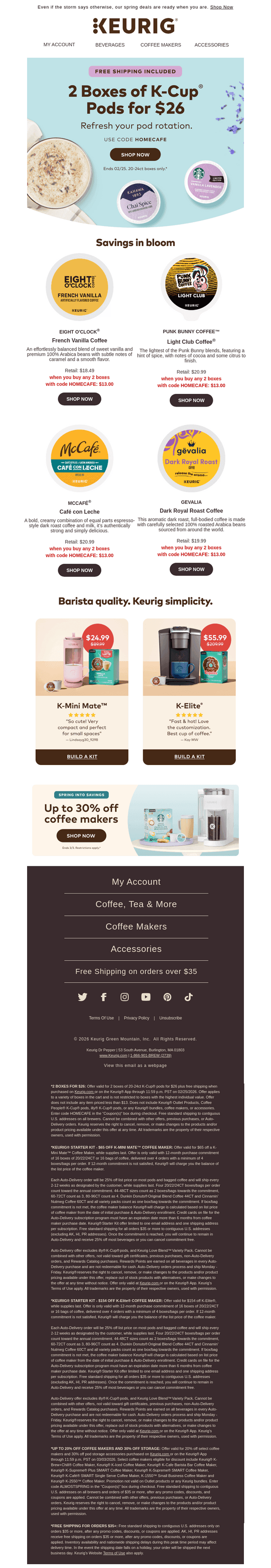 Keurig email from Tue, Feb 24, 2026