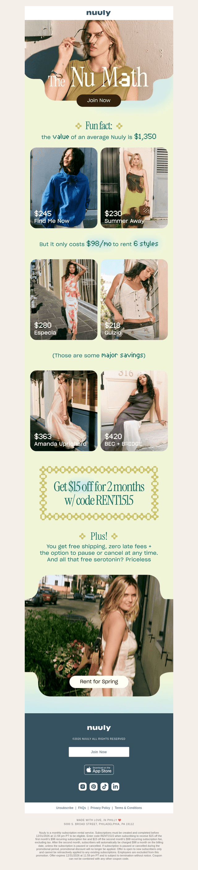 $1350 TO YOUR DOORSTEP + $30 OFF