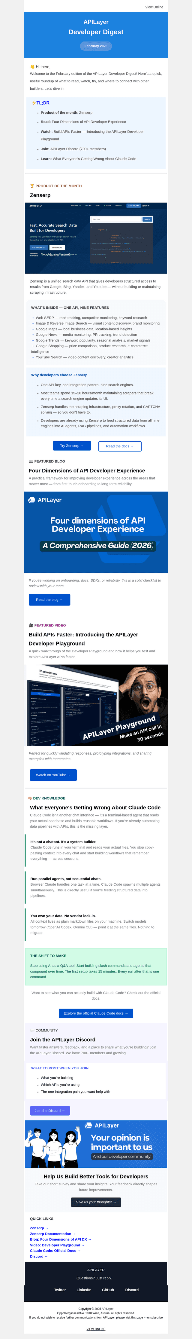 Your February Dev Digest w/ APILayer⚡