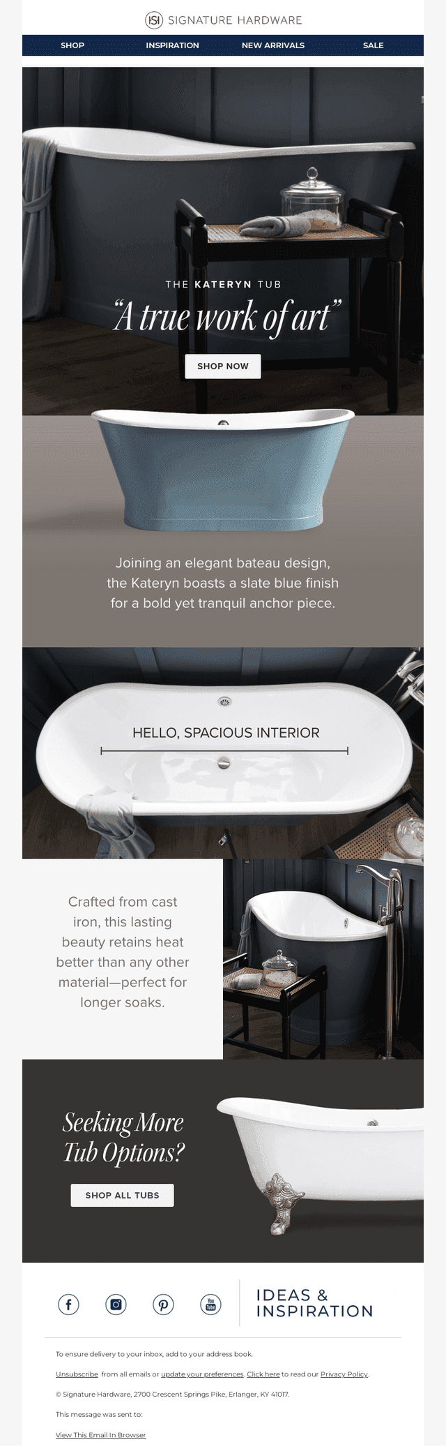 A bold & blue-tiful tub 💙