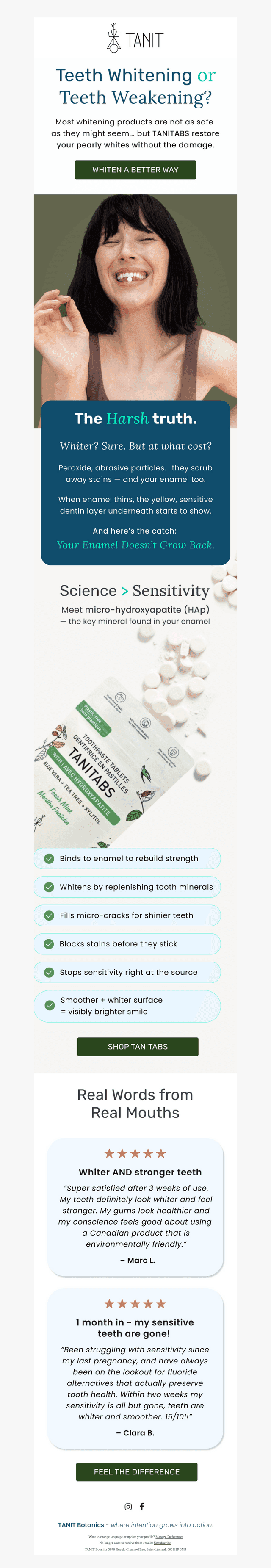 Whitening… without weakening 🦷