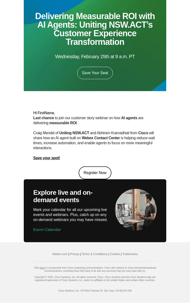 Last Chance to Register: AI Agents & ROI