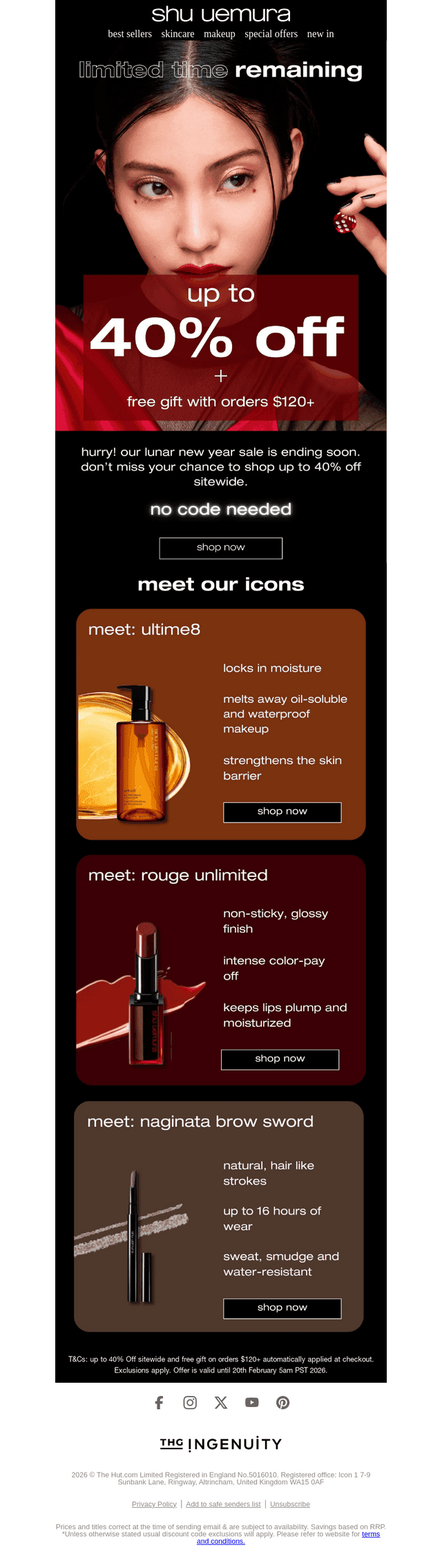 Shu Uemura email from Tue, Feb 24, 2026