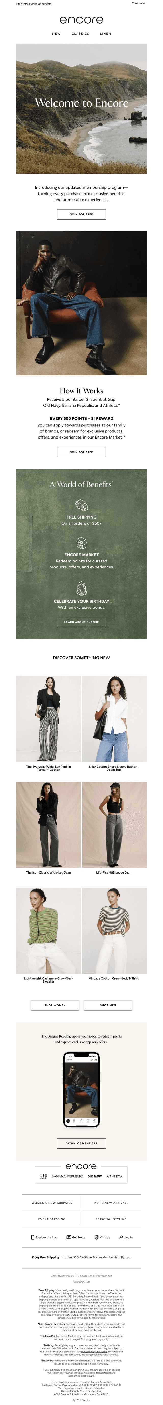 Banana Republic USA email from Tue, Feb 24, 2026