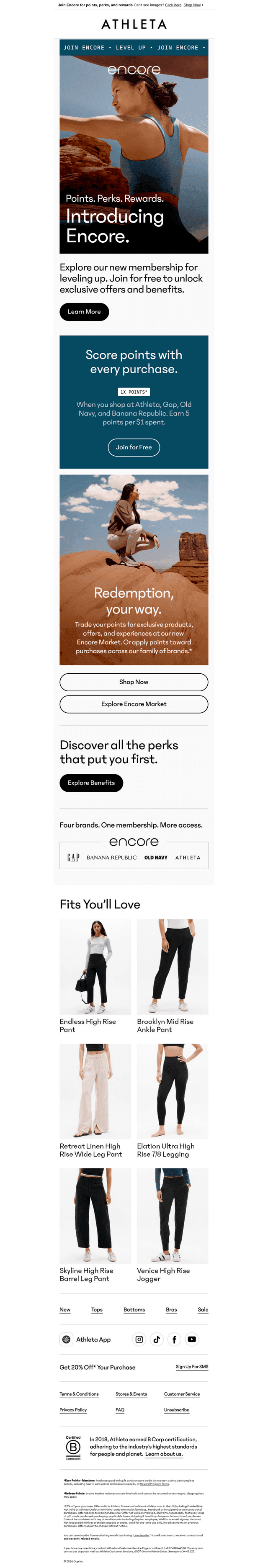 Athleta email from Tue, Feb 24, 2026