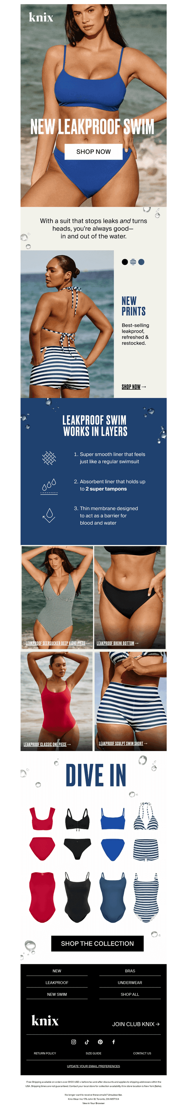 NEW: Leakproof swim