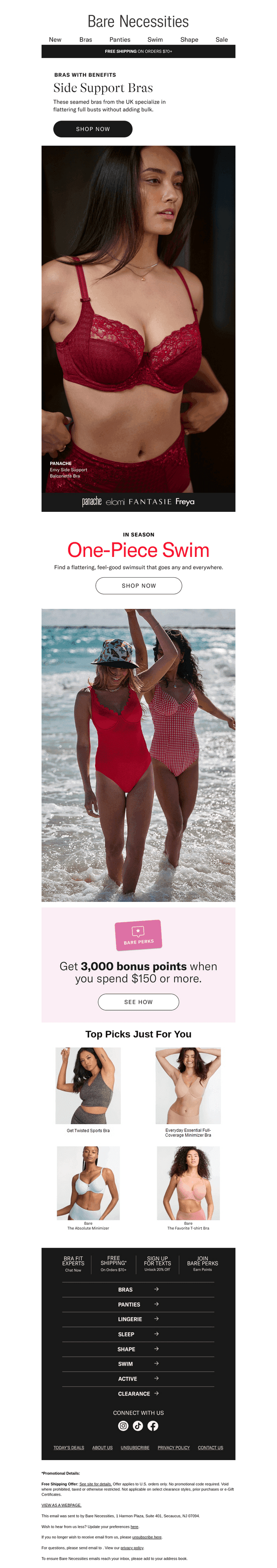 Side Support Bras: Expertly Seamed. Beautifully Supportive.