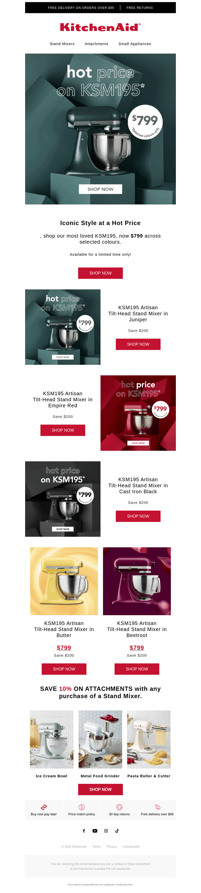 KitchenAid Australia & New Zealand email from Wed, Feb 25, 2026