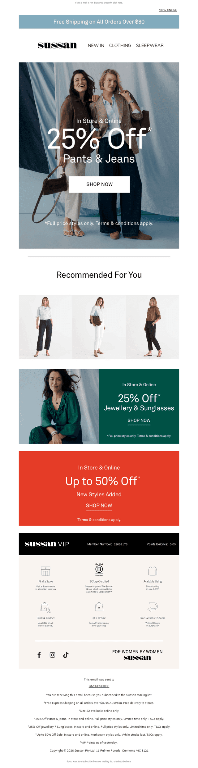 25% Off Pants & Jeans