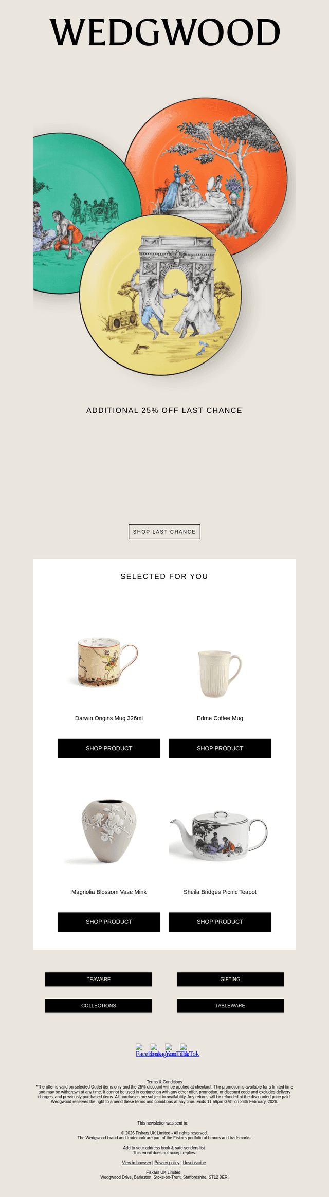 Extra 25% off Last Chance items