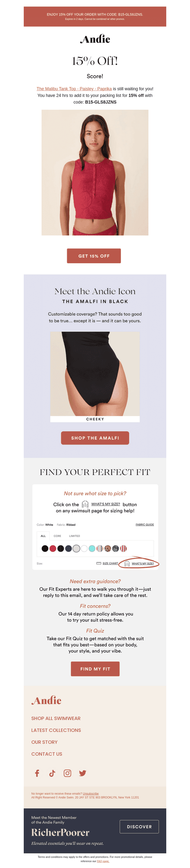 Your pick is 15% off