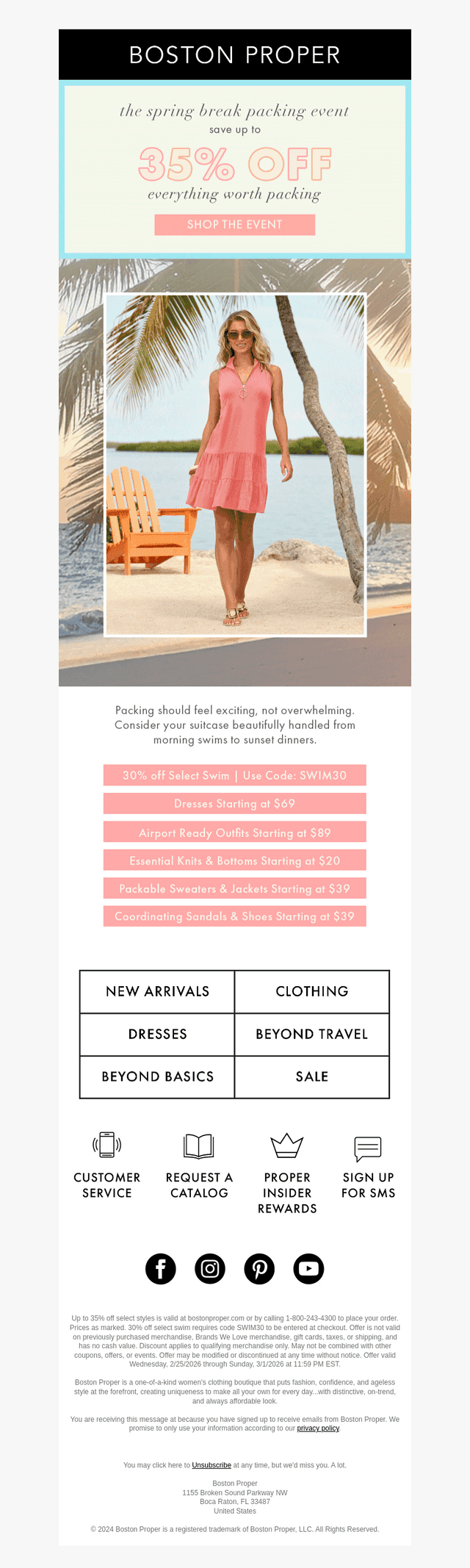 35% Off. Don’t Overpack—Overdeliver.