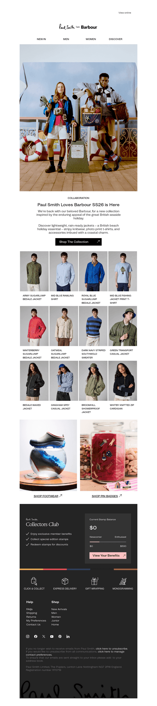 Paul Smith and Barbour, back together