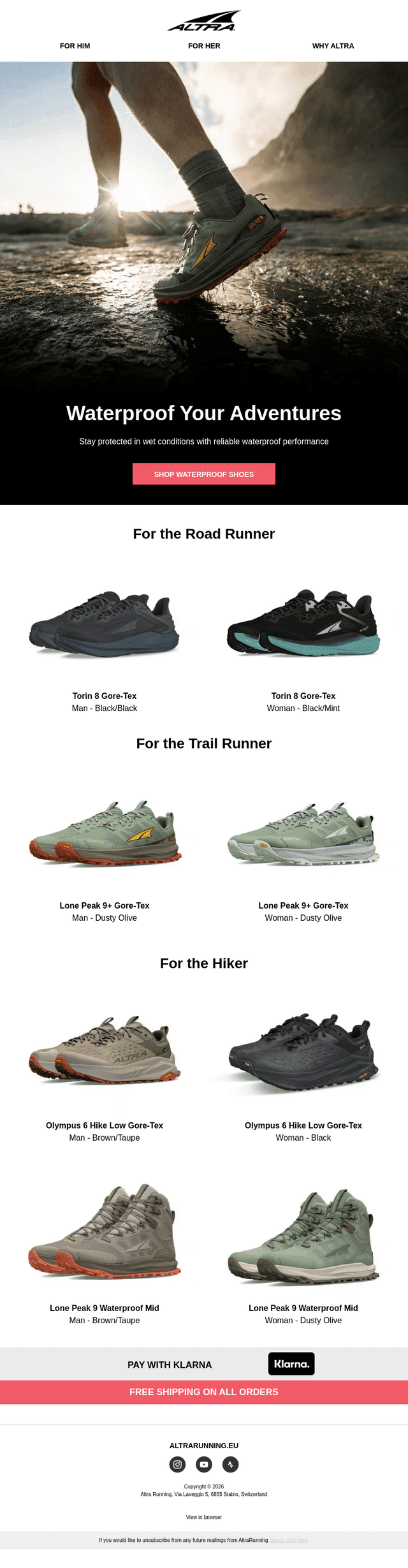 Altra Running email from Wed, Feb 25, 2026