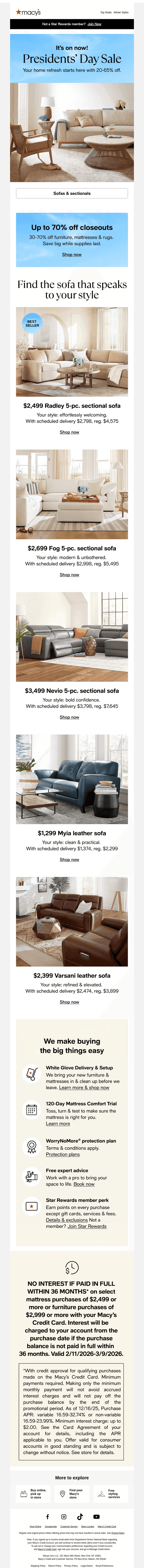 Our BEST-SELLING sectional, only $2,499 (save $1,896!)