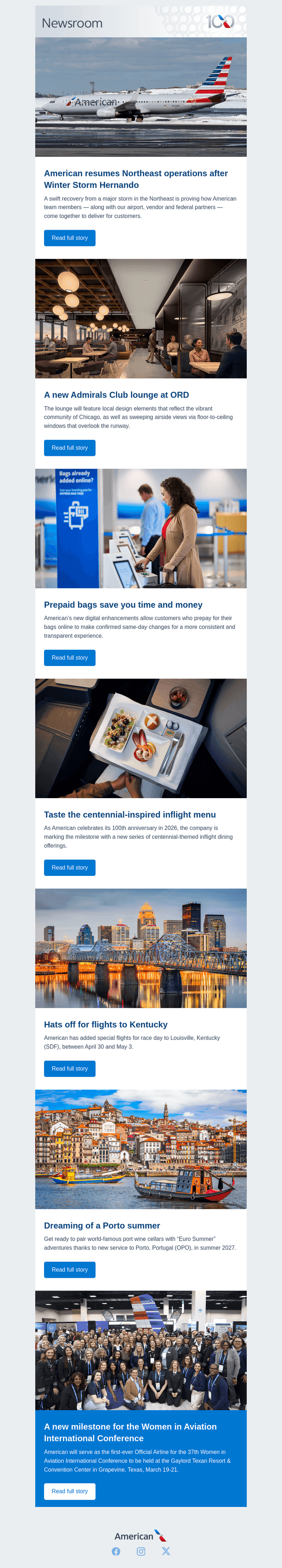 American Airlines email from Wed, Feb 25, 2026