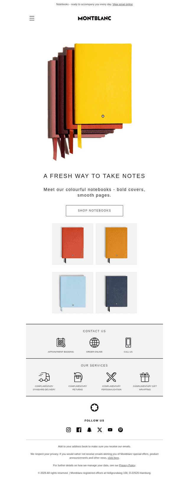 Montblanc email from Thu, Feb 26, 2026