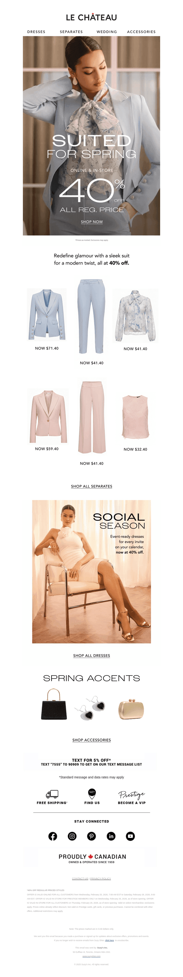 SEPARATES ARE 40% OFF