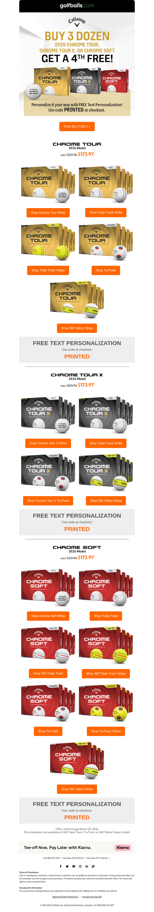 Golfballs email from Thu, Feb 26, 2026