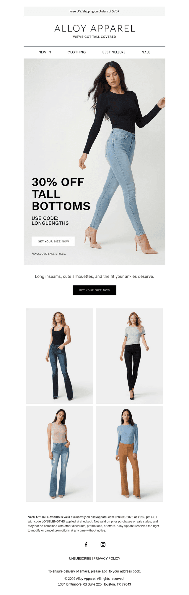 Alloy Apparel email from Thu, Feb 26, 2026