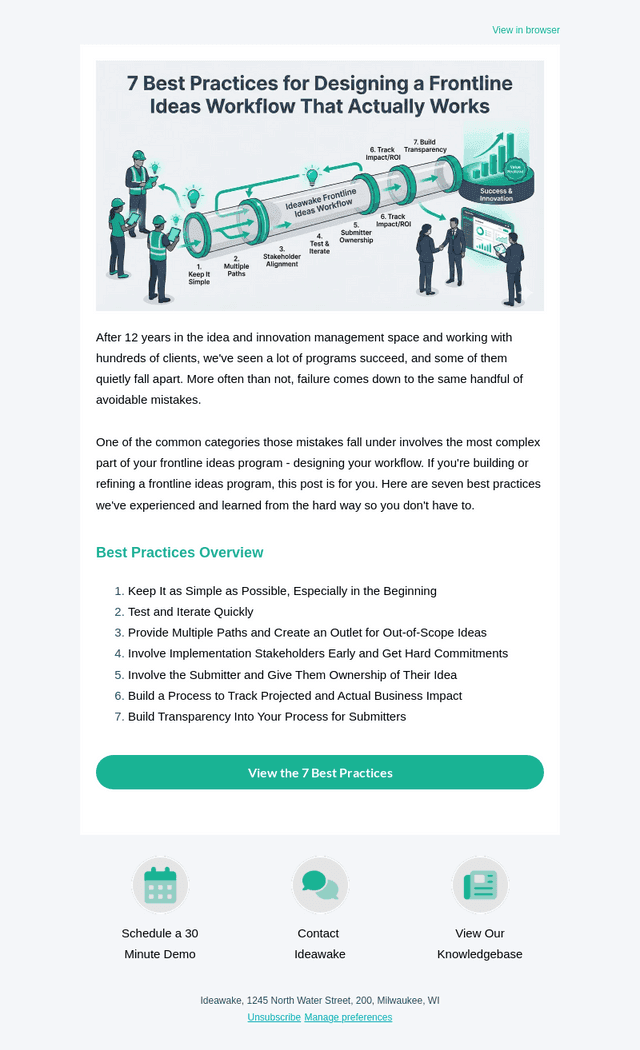 7 Best Practices for Designing a Frontline Ideas Workflow That Actually Works