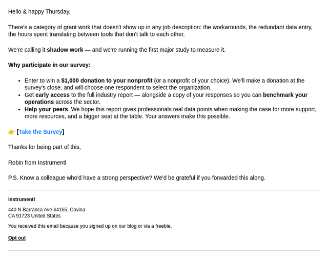 Instrumentl email from Thu, Feb 26, 2026