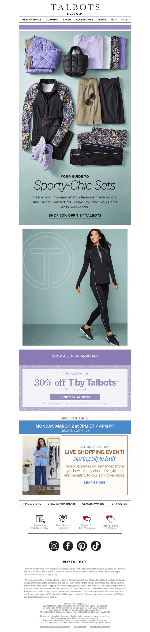 Sporty-Chic Sets + 30% Off T by Talbots